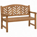 Banco de Jardim em Madeira Maciça de Acácia Castanho 120 x 60 x 89 cm
